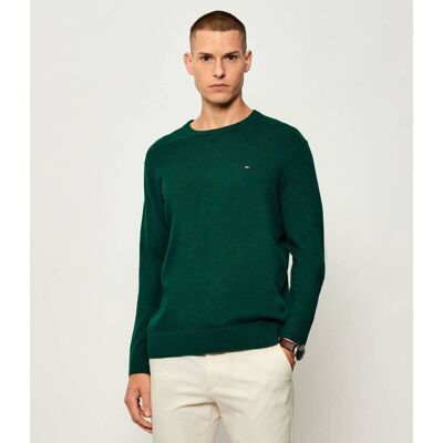 Tommy Hilfiger Sweter Regular Fit z dodatkiem kaszmiru butelkowa zieleń XXL Tommy Hilfiger Sweter Regular Fit z dodatkiem kaszmiru butelkowa zieleń XXL