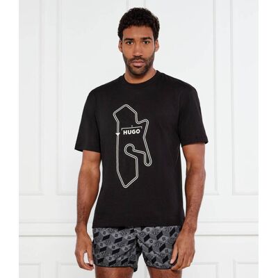 HUGO T-shirt Droad Loose fit czarny XXL HUGO T-shirt Droad Loose fit czarny XXL