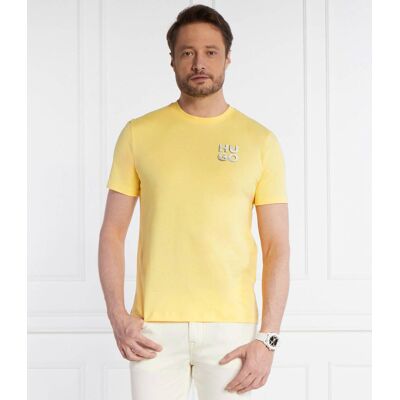 HUGO T-shirt Detzington241 Regular Fit żółty XXL HUGO T-shirt Detzington241 Regular Fit żółty XXL