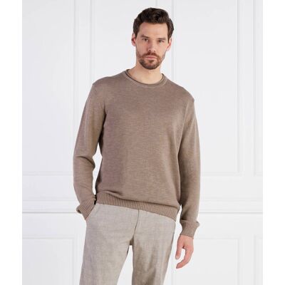 Joop! Sweter Mendor Regular Fit z dodatkiem lnu beżowy XXL Joop! Sweter Mendor Regular Fit z dodatkiem lnu beżowy XXL