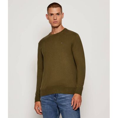 Tommy Hilfiger Sweter Regular Fit z dodatkiem kaszmiru zielony XL Tommy Hilfiger Sweter Regular Fit z dodatkiem kaszmiru zielony XL