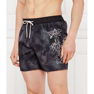 Iceberg Szorty kąpielowe Ice Iceberg x Warner Regular Fit czarny M Iceberg Szorty kąpielowe Ice Iceberg x Warner Regular Fit czarny M