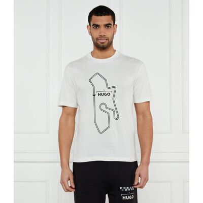 HUGO T-shirt Droad Loose fit biały S HUGO T-shirt Droad Loose fit biały S