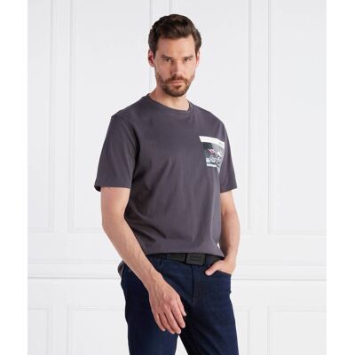 Boss ORANGE T-shirt TeeMotor Relaxed fit grafitowy M Boss ORANGE T-shirt TeeMotor Relaxed fit grafitowy M