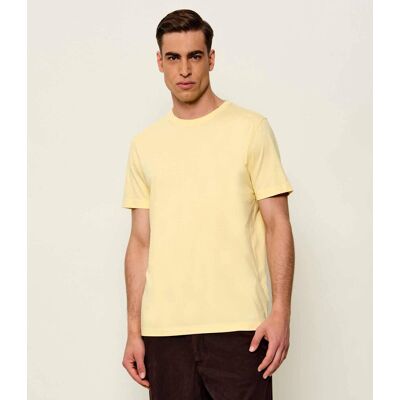 BLACK T-shirt Taut 75 Boss x David Beckham Regular Fit z dodatkiem jedwabiu żółty XXL BLACK T-shirt Taut 75 Boss x David Beckham Regular Fit z dodatkiem jedwabiu żółty XXL