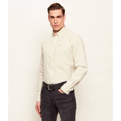 Barbour Koszula Cresswell Seersucker Regular Fit beżowy S Barbour Koszula Cresswell Seersucker Regular Fit beżowy S