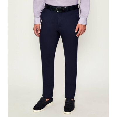 Calvin Klein Spodnie chino Slim Fit granatowy 34/34 Calvin Klein Spodnie chino Slim Fit granatowy 34/34