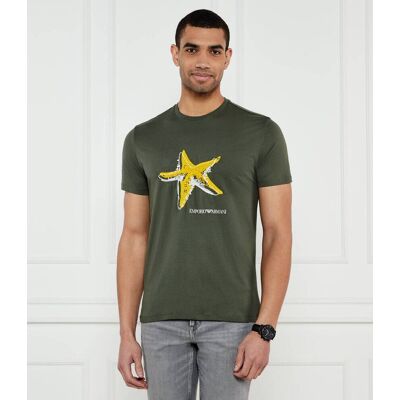 Giorgio Armani Emporio Armani T-shirt Regular Fit oliwkowy M Giorgio Armani Emporio Armani T-shirt Regular Fit oliwkowy M