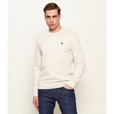 US Polo ASSN Sweter Regular Fit ecru L US Polo ASSN Sweter Regular Fit ecru L