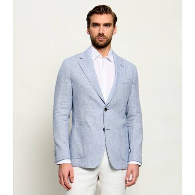 Windsor Marynarka Giro Slim Fit z dodatkiem lnu błękitny 52 Windsor Marynarka Giro Slim Fit z dodatkiem lnu błękitny 52