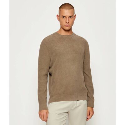 Boss BLACK Sweter P-Horso Regular Fit beżowy XXL Boss BLACK Sweter P-Horso Regular Fit beżowy XXL