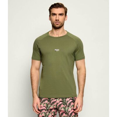 Boss BLACK T-shirt RN Slim Fit oliwkowy L Boss BLACK T-shirt RN Slim Fit oliwkowy L