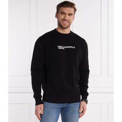 Karl Lagerfeld Jeans Sweter Regular Fit czarny L Karl Lagerfeld Jeans Sweter Regular Fit czarny L