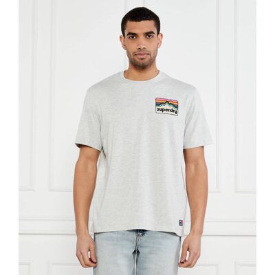 Superdry T-shirt VINTAGE 90S Regular Fit szary L Superdry T-shirt VINTAGE 90S Regular Fit szary L