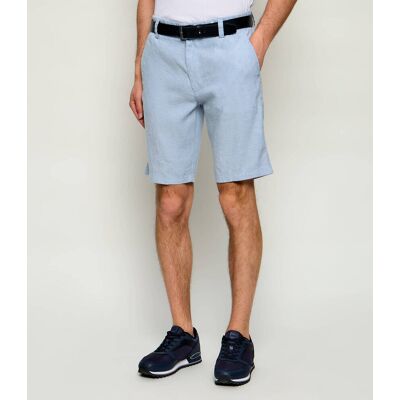 Boss ORANGE Lniane szorty Chino_DS_3S Tapered fit błękitny 38 Boss ORANGE Lniane szorty Chino_DS_3S Tapered fit błękitny 38