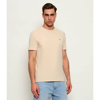 Tommy Jeans T-shirt Extra slim fit beżowy S Tommy Jeans T-shirt Extra slim fit beżowy S