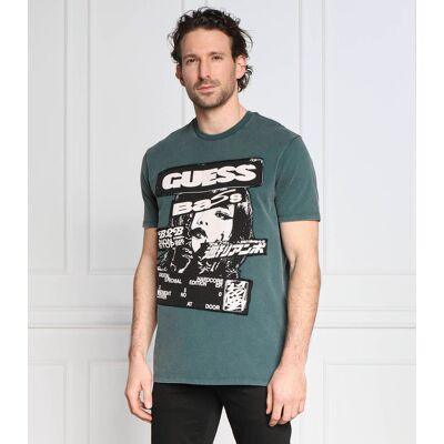 T-shirt SS BSC GUESS MUSIC POSTER Regular Fit zielony XXL T-shirt SS BSC GUESS MUSIC POSTER Regular Fit zielony XXL