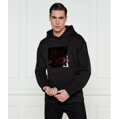 HUGO Bluza Deseqino Relaxed fit czarny S HUGO Bluza Deseqino Relaxed fit czarny S