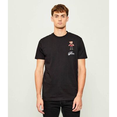 Philipp Plein T-shirt Hotel Teddy Bear Regular Fit czarny XXL Philipp Plein T-shirt Hotel Teddy Bear Regular Fit czarny XXL