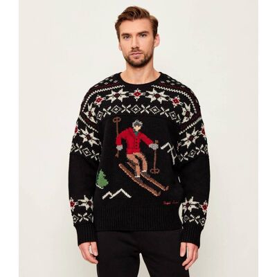 Polo Ralph Lauren Wełniany sweter Loose fit czarny S Polo Ralph Lauren Wełniany sweter Loose fit czarny S