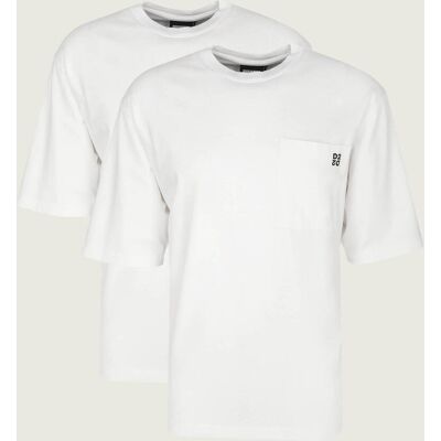 Dsquared2 T-shirt 2-pack Loose fit biały L Dsquared2 T-shirt 2-pack Loose fit biały L