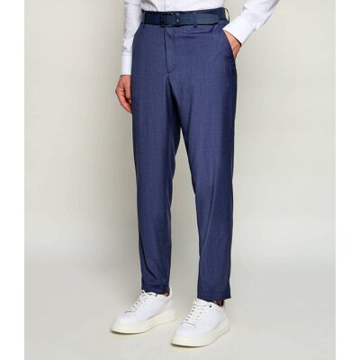 Boss BLACK Wełniane spodnie P-Perin-CW-WG-262 Tapered fit granatowy 56 Boss BLACK Wełniane spodnie P-Perin-CW-WG-262 Tapered fit granatowy 56