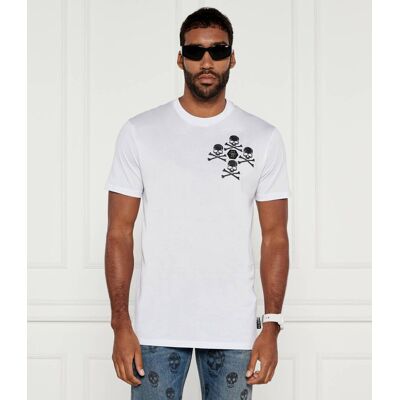 Philipp Plein T-shirt Skull&Bones; Regular Fit biały L Philipp Plein T-shirt Skull&Bones; Regular Fit biały L