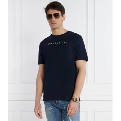Tommy Jeans T-shirt LINEAR LOGO TEE EXT Regular Fit granatowy S Tommy Jeans T-shirt LINEAR LOGO TEE EXT Regular Fit granatowy S