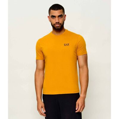 EA7 T-shirt Slim Fit musztardowy XXL EA7 T-shirt Slim Fit musztardowy XXL