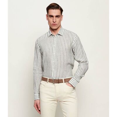 Sand Copenhagen Lniana koszula State Soft Regular Fit khaki 41 Sand Copenhagen Lniana koszula State Soft Regular Fit khaki 41