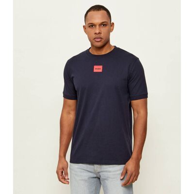 HUGO T-shirt Diragolino212 Regular Fit granatowy XS HUGO T-shirt Diragolino212 Regular Fit granatowy XS