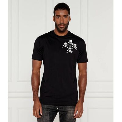 Philipp Plein T-shirt Skull&Bones; Regular Fit czarny XXL Philipp Plein T-shirt Skull&Bones; Regular Fit czarny XXL