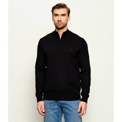 Boss BLACK Sweter Padro-L Regular Fit czarny L Boss BLACK Sweter Padro-L Regular Fit czarny L