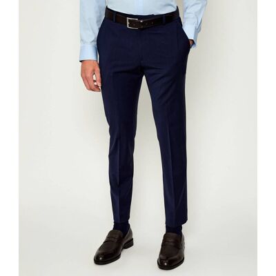 Calvin Klein Wełniane spodnie Slim Fit granatowy 52 Calvin Klein Wełniane spodnie Slim Fit granatowy 52