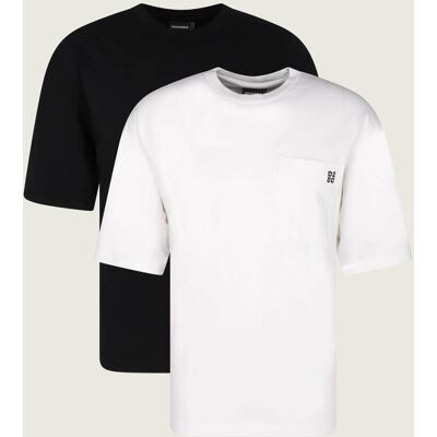 Dsquared2 T-shirt 2-pack Loose fit biały XXL Dsquared2 T-shirt 2-pack Loose fit biały XXL