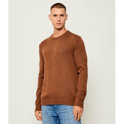 Tommy Jeans Sweter Slim Fit brązowy XL Tommy Jeans Sweter Slim Fit brązowy XL