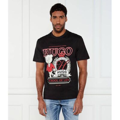 HUGO T-shirt Daporoni Loose fit czarny L HUGO T-shirt Daporoni Loose fit czarny L