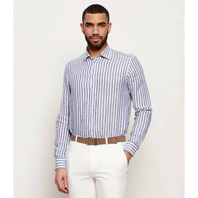 Sand Copenhagen Lniana koszula State Soft Modern fit niebieski 39 Sand Copenhagen Lniana koszula State Soft Modern fit niebieski 39