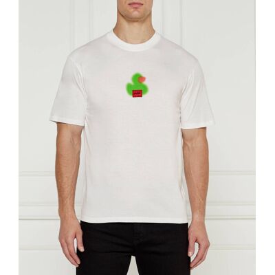HUGO T-shirt Dilippers Relaxed fit biały XL HUGO T-shirt Dilippers Relaxed fit biały XL