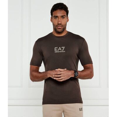 EA7 T-shirt Slim Fit brązowy XXXL EA7 T-shirt Slim Fit brązowy XXXL