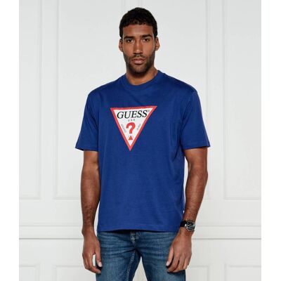 Guess Jeans T-shirt Oversize fit niebieski L Guess Jeans T-shirt Oversize fit niebieski L
