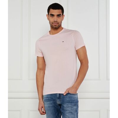 Tommy Jeans T-shirt Slim Fit pudrowy róż XXL Tommy Jeans T-shirt Slim Fit pudrowy róż XXL