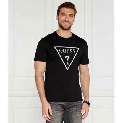 Guess T-shirt Slim Fit czarny XXL Guess T-shirt Slim Fit czarny XXL