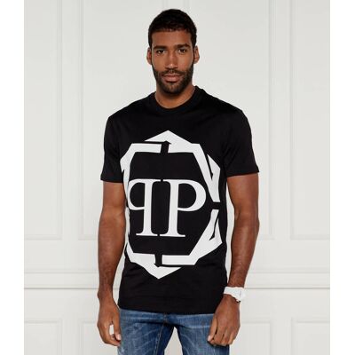 Philipp Plein T-shirt Hexagon Regular Fit czarny M Philipp Plein T-shirt Hexagon Regular Fit czarny M