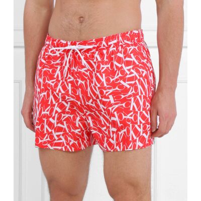 Calvin Klein Swimwear Szorty kąpielowe MEDIUM DRAWSTRING-PRINT Regular Fit czerwony XL Calvin Klein Swimwear Szorty kąpielowe MEDIUM DRAWSTRING-PRINT Regular Fit czerwony XL