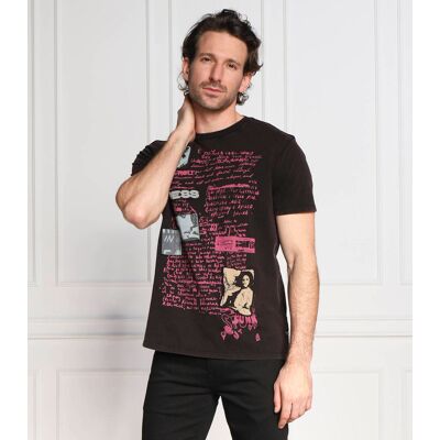 Guess T-shirt Regular Fit brązowy S Guess T-shirt Regular Fit brązowy S