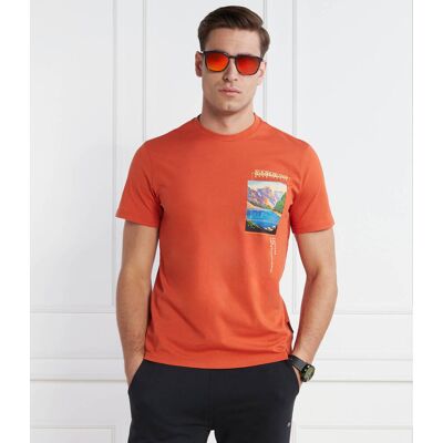 Napapijri T-shirt S-CANADA Regular Fit pomarańczowy XL Napapijri T-shirt S-CANADA Regular Fit pomarańczowy XL