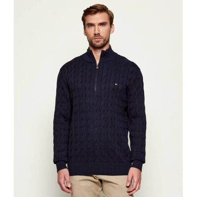Tommy Hilfiger Sweter Regular Fit granatowy L Tommy Hilfiger Sweter Regular Fit granatowy L