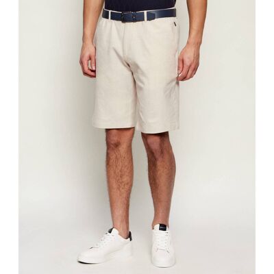 Bogner Lniane szorty chino MARC-5 Regular Fit beżowy 50 Bogner Lniane szorty chino MARC-5 Regular Fit beżowy 50