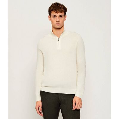 Joop! Jeans Wełniany sweter Lauriono Regular Fit ecru L Joop! Jeans Wełniany sweter Lauriono Regular Fit ecru L